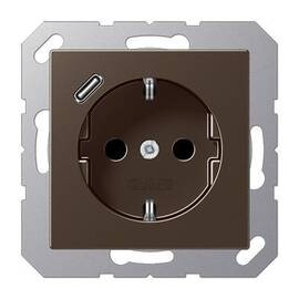 Розетка 2K+З USB Typ C Jung A1520-18CMO