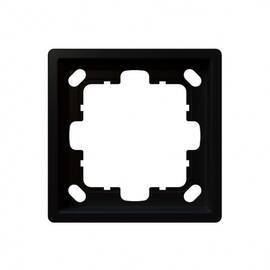Рамка серия FD 1-постовая, цвет Черный матовый (soft touch) Jasmart FD1001PBM