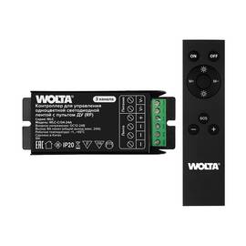 Контроллер 3-канальный для одноцветной светодиодной ленты 12-24В, 24А с пультом RF WOLTA WLC-C/04-24
