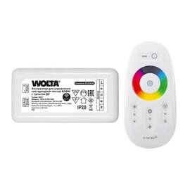 Контроллер 4-канальный для светодиодной ленты RGBW 12-24В, 24А с пультом RF2.4ГГц WOLTA WLC-C/08-24A