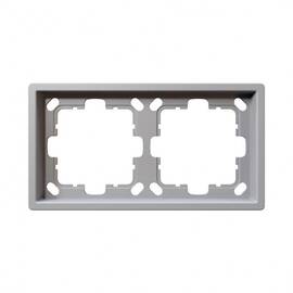 Рамка серия FD 2-постовая, цвет Белый матовый (soft touch) Jasmart FD1002PWM