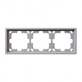 Рамка серия FD 3-постовая, цвет Белый матовый (soft touch) Jasmart FD1003PWM