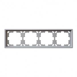 Рамка серия FD 4-постовая, цвет Белый матовый (soft touch) Jasmart FD1004PWM