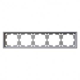 Рамка серия FD 5-постовая, цвет Белый матовый (soft touch) Jasmart FD1005PWM