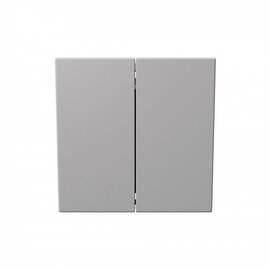 Выключатель двухклавишный 10A 250V с накладкой, цвет Белый матовый (soft touch) Jasmart FD3023PWM