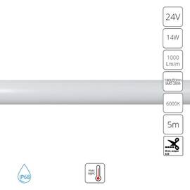 Гибкий влагозащищенный  неон Arte Lamp Neon Termo 24V 14W/m 6000K 5m IP68 A2418013-03-6K