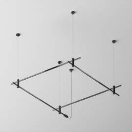 Основание квадратное двухуровневое на тросовых подвесах Hang для трековых светильников Maytoni Techn