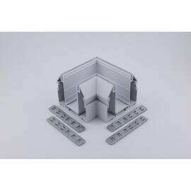 Соединитель магнитного шинопровода угловой плоский для натяжного потолка Aployt Magnetic track 220 A