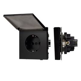 Механизм розетки влагозащищённый Arlight SCT-TENDO-MCP-PL-BK (230V, 16A) 054091