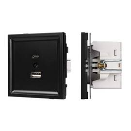 Механизм USB розетки Arlight SCT-TENDO-MUAC-PL-BK (5V, 3A, QC3) 054095