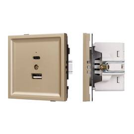 Механизм USB розетки Arlight SCT-TENDO-MUAC-SFPL-GD (5V, 3A, QC3) 054537