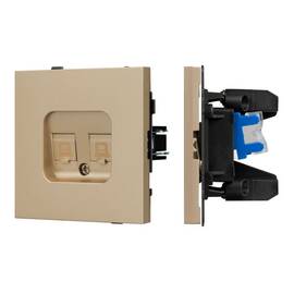 Механизм компьютерной розетки двойной SCT-TENDO-MPC2-SFPL-GD (RJ-45, CAT6) 054596