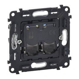 Информационная розетка RJ45 двойная Legrand Valena Мех In Matic Life 5 кат UTP 753041