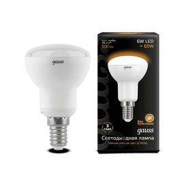Лампа светодиодная рефлекторная Gauss E14 6W 3000K матовая 106001106