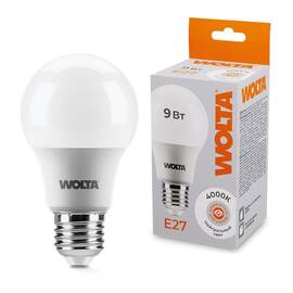 Светодиодная лампа WOLTA 9Вт 4000К E27 груша матовая 25S60BL9E27
