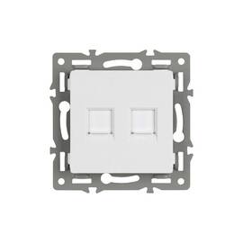 Механизм компьютерной розетки двойной Arlight SCT-MPC2-PL-WH (RJ-45, CAT6) 045336