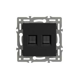 Механизм компьютерной розетки двойной Arlight SCT-MPC2-PL-BK (RJ-45, CAT6) 045337