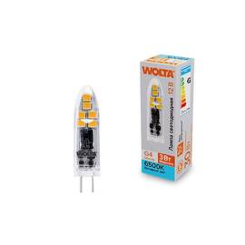 Светодиодная лампа WOLTA 3Вт 6500K G4 матовая WSTD-JC-12V3W6KG4-P