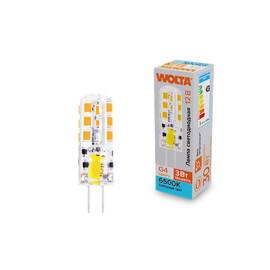 Светодиодная лампа WOLTA 3Вт 6500K G4 матовая WSTD-JC-12V3W6KG4-S