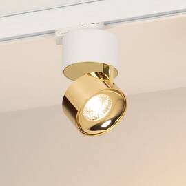 Трековый трехфазный светильник Arlight SP-PLURIO-TRACK-4TR-R77-9W Warm3000 (WH-BRS, 36 deg, 230V) (I