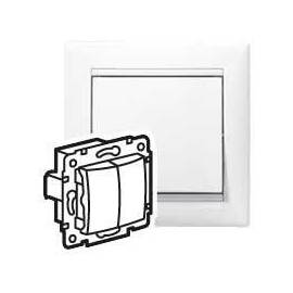 Выключатель двухклавишный Legrand Valena 10А 250V белый 694265