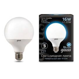 Лампа светодиодная Gauss E27 16W 4100K матовая 105102216