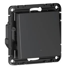 Умный выключатель одноклавишный Systeme Electric/Sber ATLASDESIGN SMART скрытый монтаж, с подсветкой, с нейтралью, карбон