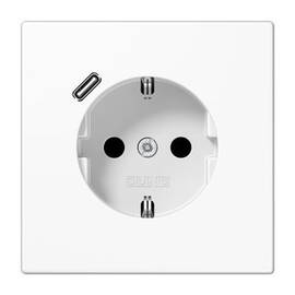 Розетка 2K+З USB Typ C Jung LS1520-18CWW