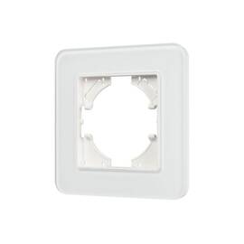 Рамка стеклянная на 1 пост Arlight FRM-OMALI-GS-1-WH 049648