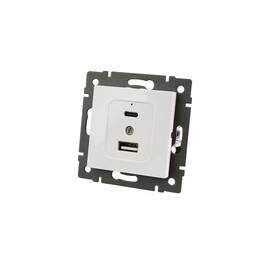 Механизм USB розетки Arlight SCT-MUAC-PL-WH-V (5V, 3A, QC4) 049839
