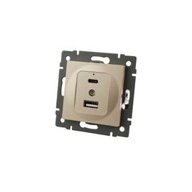 Механизм USB розетки Arlight SCT-MUAC-PL-GD-V (5V, 3A, QC4) 049841