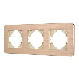 Рамка на 3 поста алюминиевая Arlight FRM-AKIRY-AL-3-GD 049730