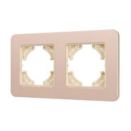 Рамка на 2 поста алюминиевая Arlight FRM-AKIRY-SFAL-2-GD 049739