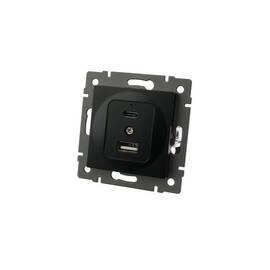 Механизм USB розетки Arlight SCT-MUAC-PL-BK-V (5V, 3A, QC4) 049838
