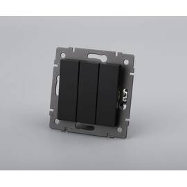 Механизм выключателя трехклавишный непроходной Arlight SWT-MK03-PL-BK-V (250V, 10A) 049897