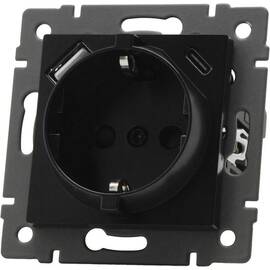 Механизм розетки с USB зарядкой Arlight SCT-MUAC-PL-BK-V (250V, 16A) 049830
