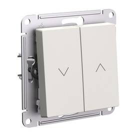 Выключатель 2-клавишный жалюзи, 10А Systeme Electric AtlasDesign Бежевый ATN000219