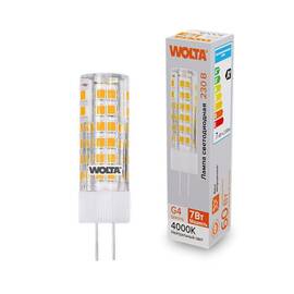 Светодиодная лампа WOLTA 7Вт 4000K G4 кукуруза матовая WSTD-JC-220V7W4KG4-C