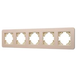 Рамка на 5 постов алюминиевая Arlight FRM-AKIRY-SFAL-5-GD 049748