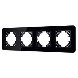 Рамка на 4 поста стеклянная Arlight FRM-OMALI-GS-4-BK 049701