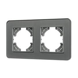 Рамка на 2 поста стеклянная Arlight FRM-OMALI-GS-2-GR 049694