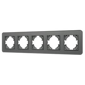 Рамка на 5 постов стеклянная Arlight FRM-OMALI-GS-5-GR 049706