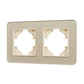 Рамка на 2 поста стеклянная Arlight FRM-OMALI-GS-2-GD 049695