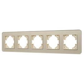 Рамка на 5 постов стеклянная Arlight FRM-OMALI-GS-5-GD 049707
