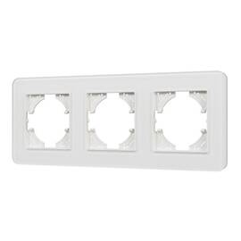 Рамка на 3 поста стеклянная Arlight FRM-OMALI-SFGS-3-WH 049712