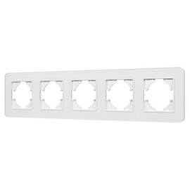 Рамка на 5 постов стеклянная Arlight FRM-OMALI-SFGS-5-WH 049720