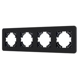 Рамка на 4 поста стеклянная Arlight FRM-OMALI-SFGS-4-BK 049717