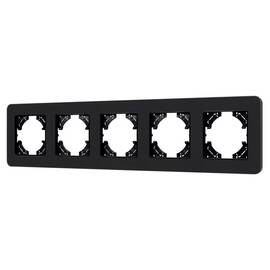 Рамка на 5 постов стеклянная Arlight FRM-OMALI-SFGS-5-BK 049721