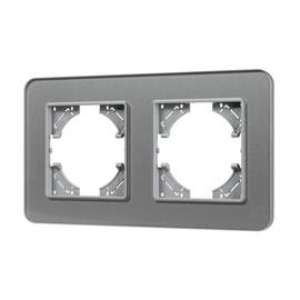 Рамка на 2 поста стеклянная Arlight FRM-OMALI-SFGS-2-GR 049710
