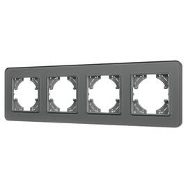 Рамка на 4 поста стеклянная Arlight FRM-OMALI-SFGS-4-GR 049718